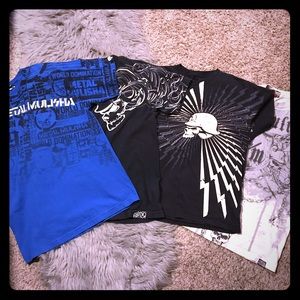 ❌❌SOLD❌❌☠️men’s 4pc metal mulisha T-shirt bundle